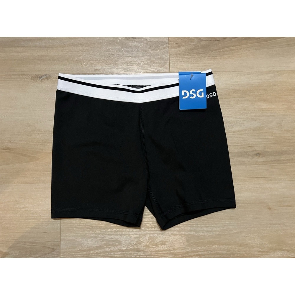 NWT DSG Girls 3" Momentum Shortie Mid Rise Athletic Shorts Black Size Large